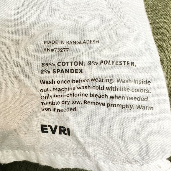 EVRI Jeggings Womens Size 16W Olive Green Stretch Mid-Rise Skinny Leg Pants - Picture 5 of 9